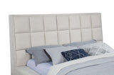 Dreux Upholstered Eastern King Panel Platform Bed Cream