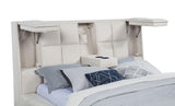 Dreux Upholstered Eastern King Panel Platform Bed Cream