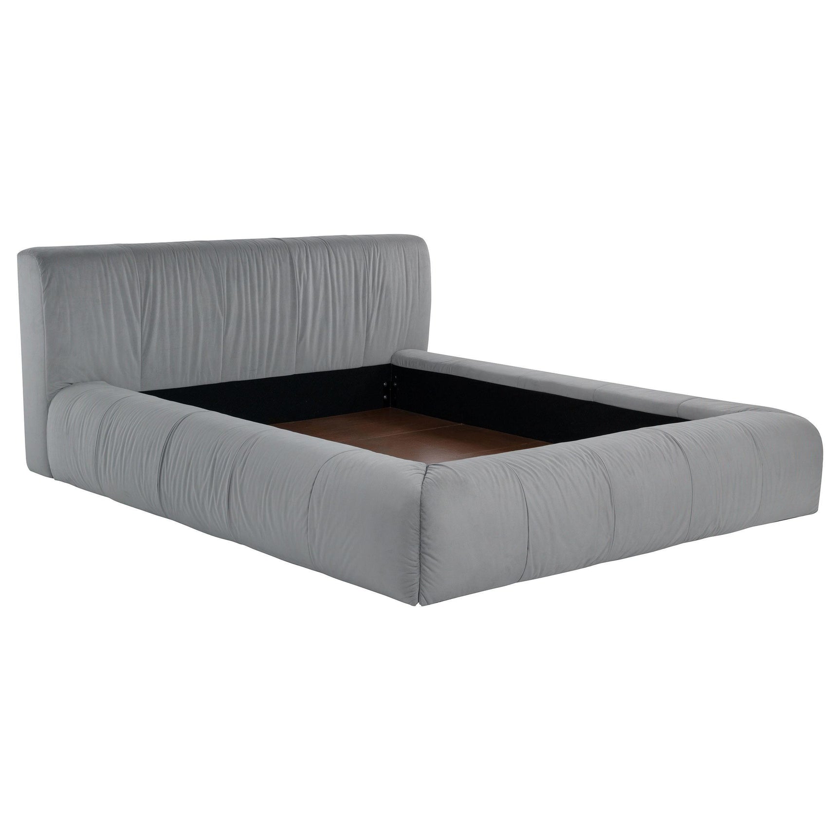 Wilshire Upholstered King Platform Bed Grey