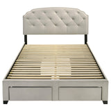 Marianna 4-drawer Upholstered Full Storage Bed Cream