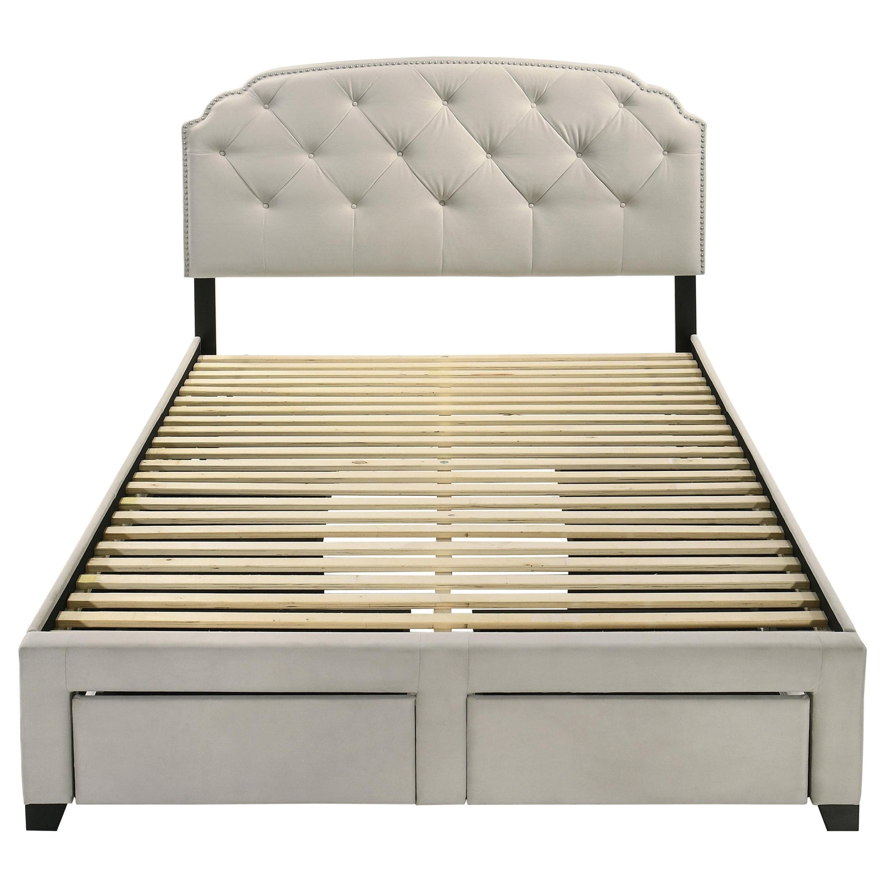 Marianna 4-drawer Upholstered Full Storage Bed Cream