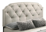 Marianna 4-drawer Upholstered Eastern King Storage Bed Cream