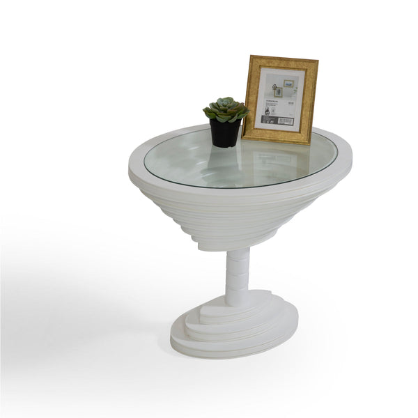Tina White End Table