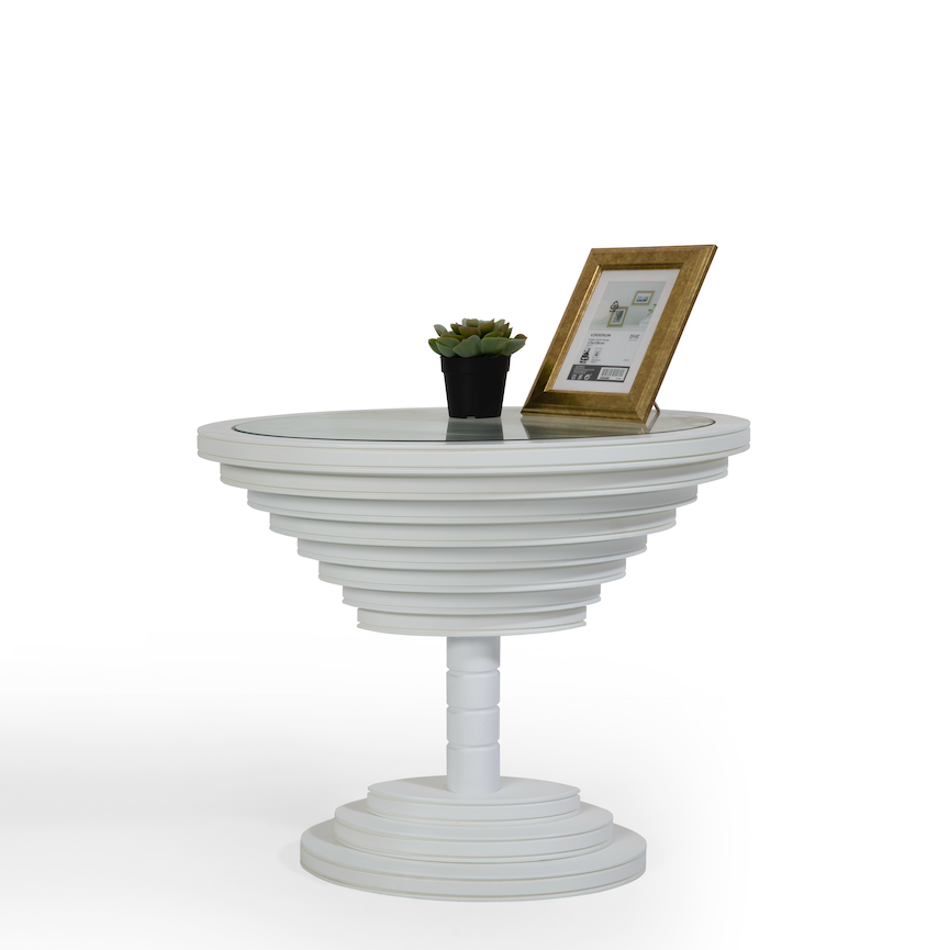 Tina White End Table