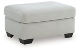 Greenbriar Smoke Velvet Ottoman