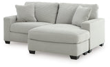 Greenbriar Smoke Velvet Sofa Chaise