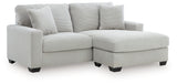 Greenbriar Smoke Velvet Sofa Chaise