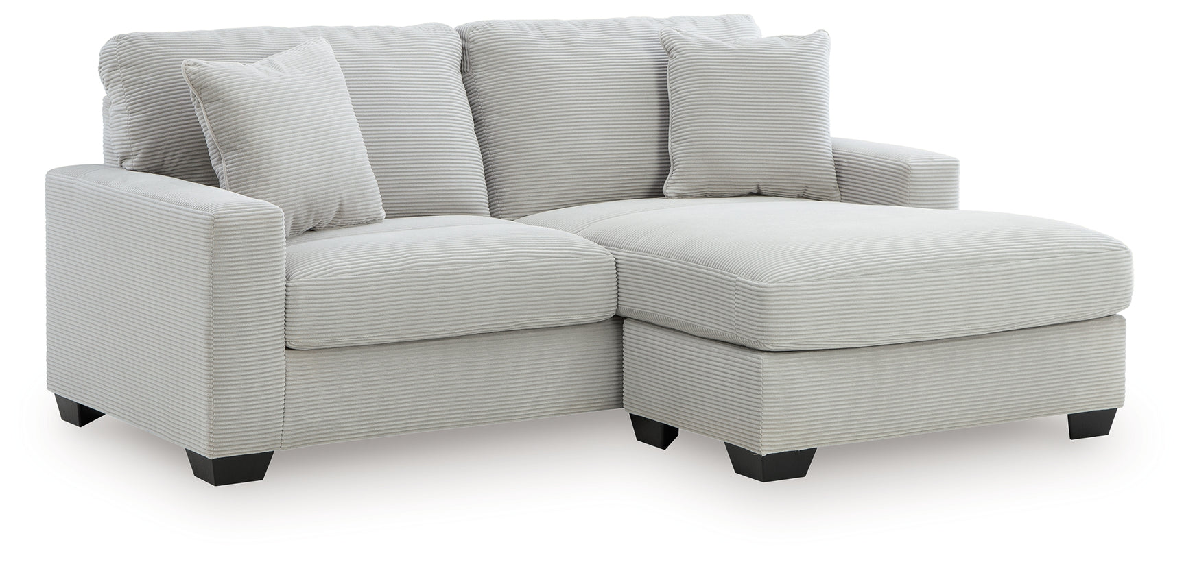 Greenbriar Smoke Velvet Sofa Chaise