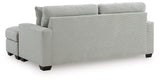 Greenbriar Smoke Velvet Sofa Chaise