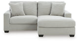 Greenbriar Smoke Velvet Sofa Chaise