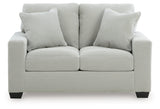 Greenbriar Smoke Velvet Loveseat
