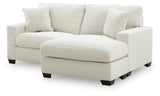 Greenbriar Ivory Velvet Sofa Chaise