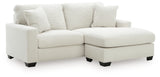 Greenbriar Ivory Velvet Sofa Chaise