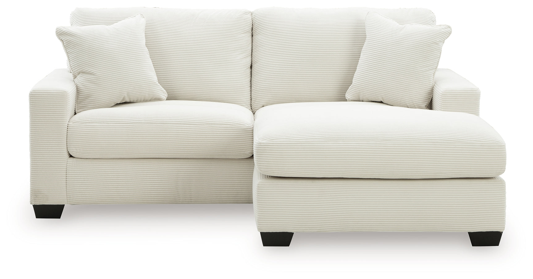 Greenbriar Ivory Velvet Sofa Chaise