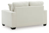 Greenbriar Ivory Velvet Loveseat