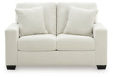 Greenbriar Ivory Velvet Loveseat