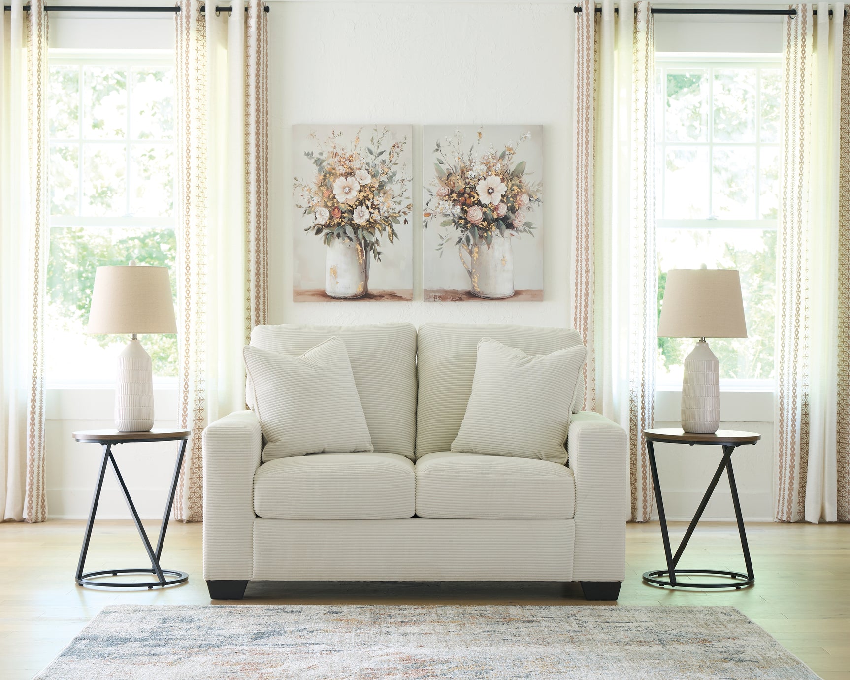 Greenbriar Ivory Sofa and Loveseat