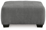 Birkdale Court Gray Chenille Oversized Accent Ottoman