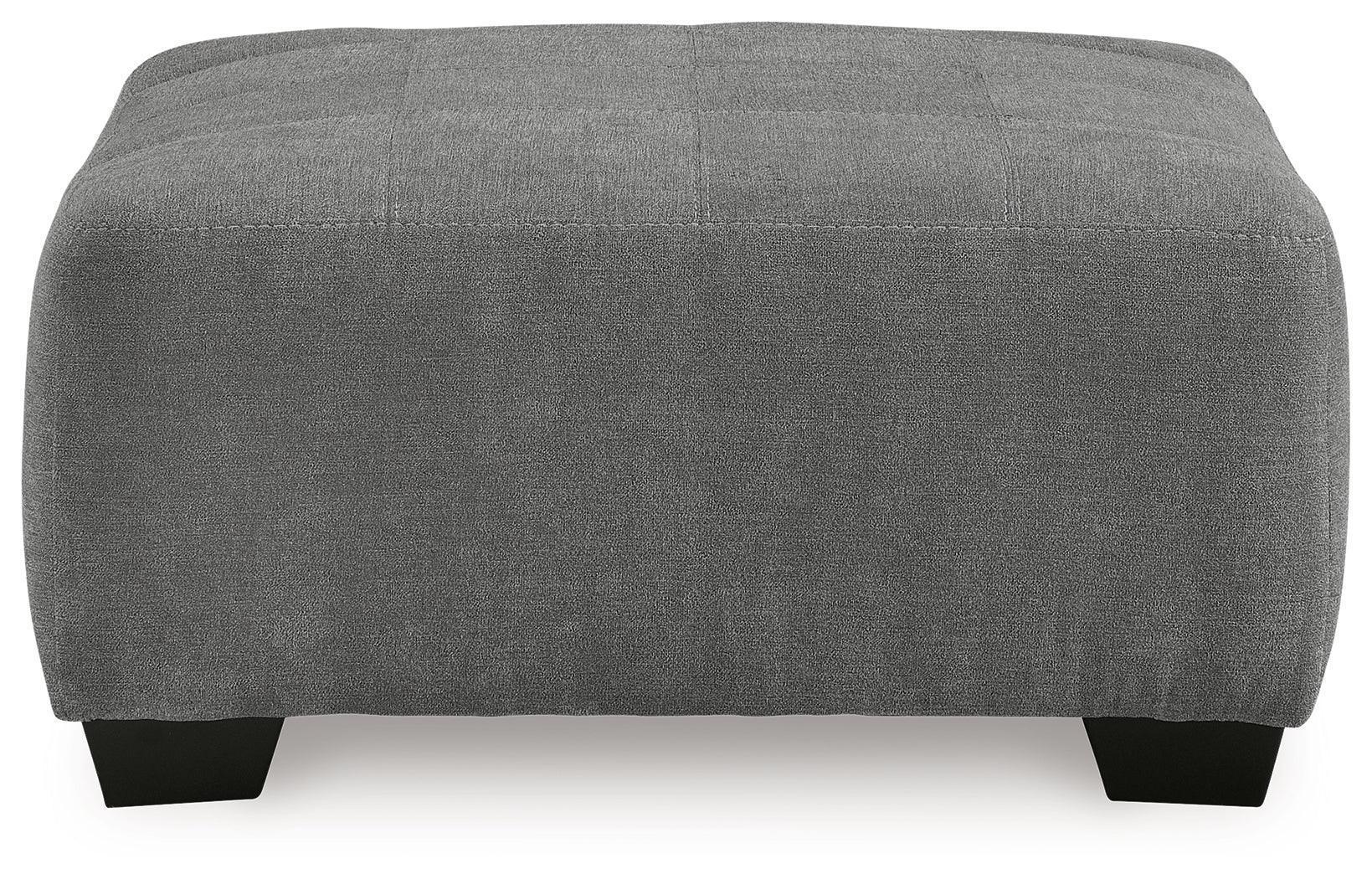 Birkdale Court Gray Chenille Oversized Accent Ottoman