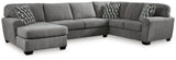 Birkdale Court Gray Chenille 3-Piece Sectional with Chaise