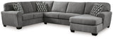 Birkdale Court Gray Chenille 3-Piece Sectional with Chaise