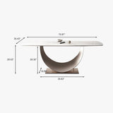 Tommy 71" White Top Dining Table