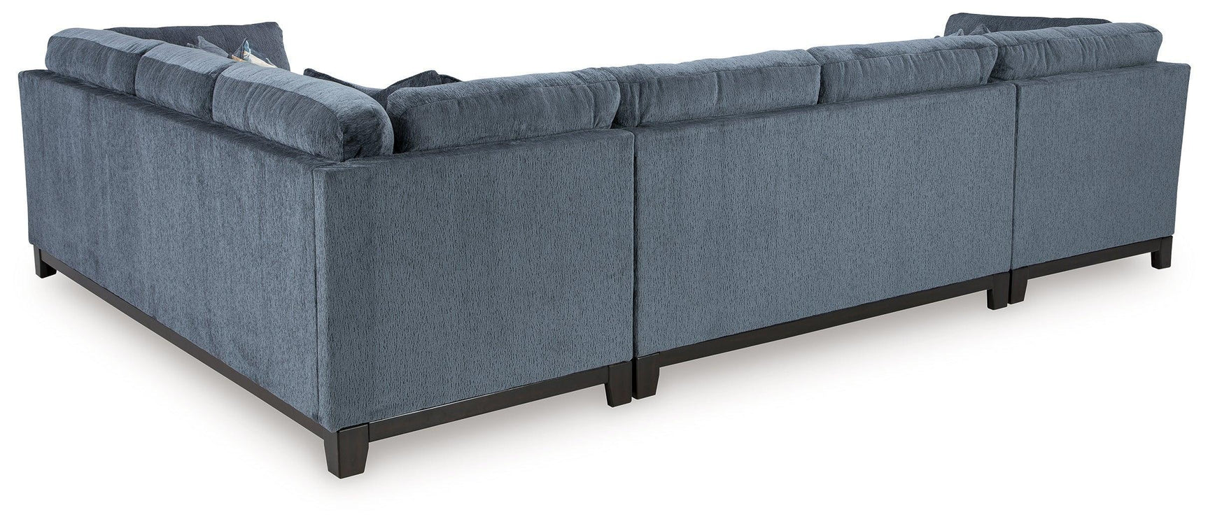 Maxon Place Navy Chenille 3-Piece Sectional with Chaise