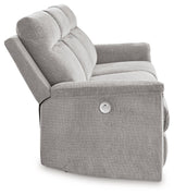 Barnsana Ash Chenille Power Reclining Sofa