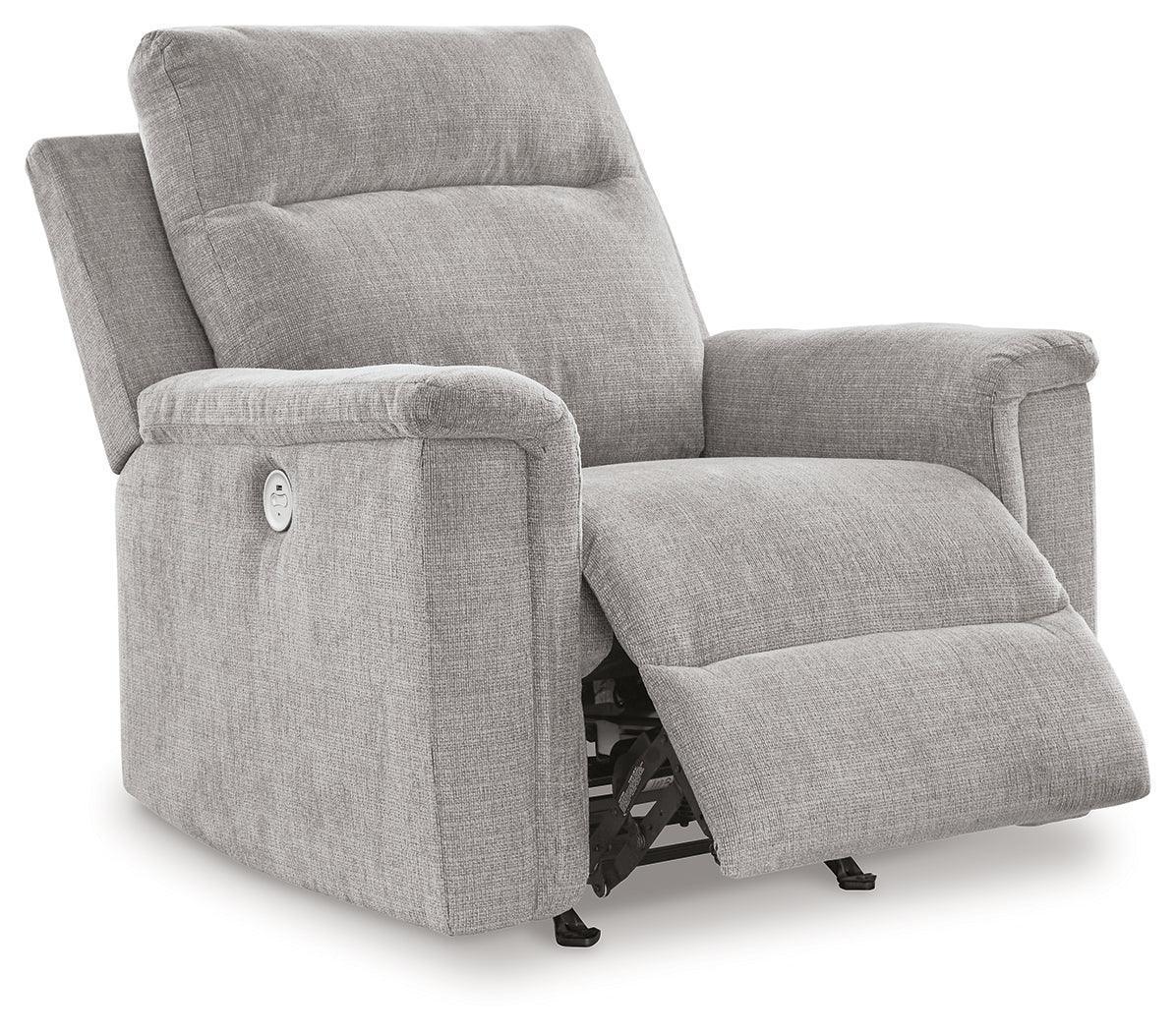 Barnsana Ash Chenille Power Recliner