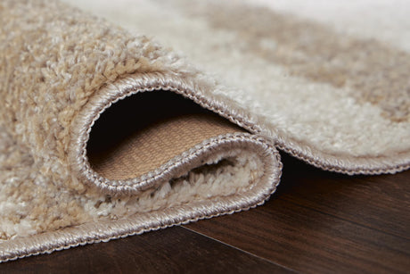 Jerrlow Beige/Brown/Gray Washable Medium Rug — detail view