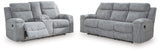 Buntington Pewter Sofa and Loveseat