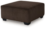 Kimlee Chocolate Velvet Oversized Accent Ottoman