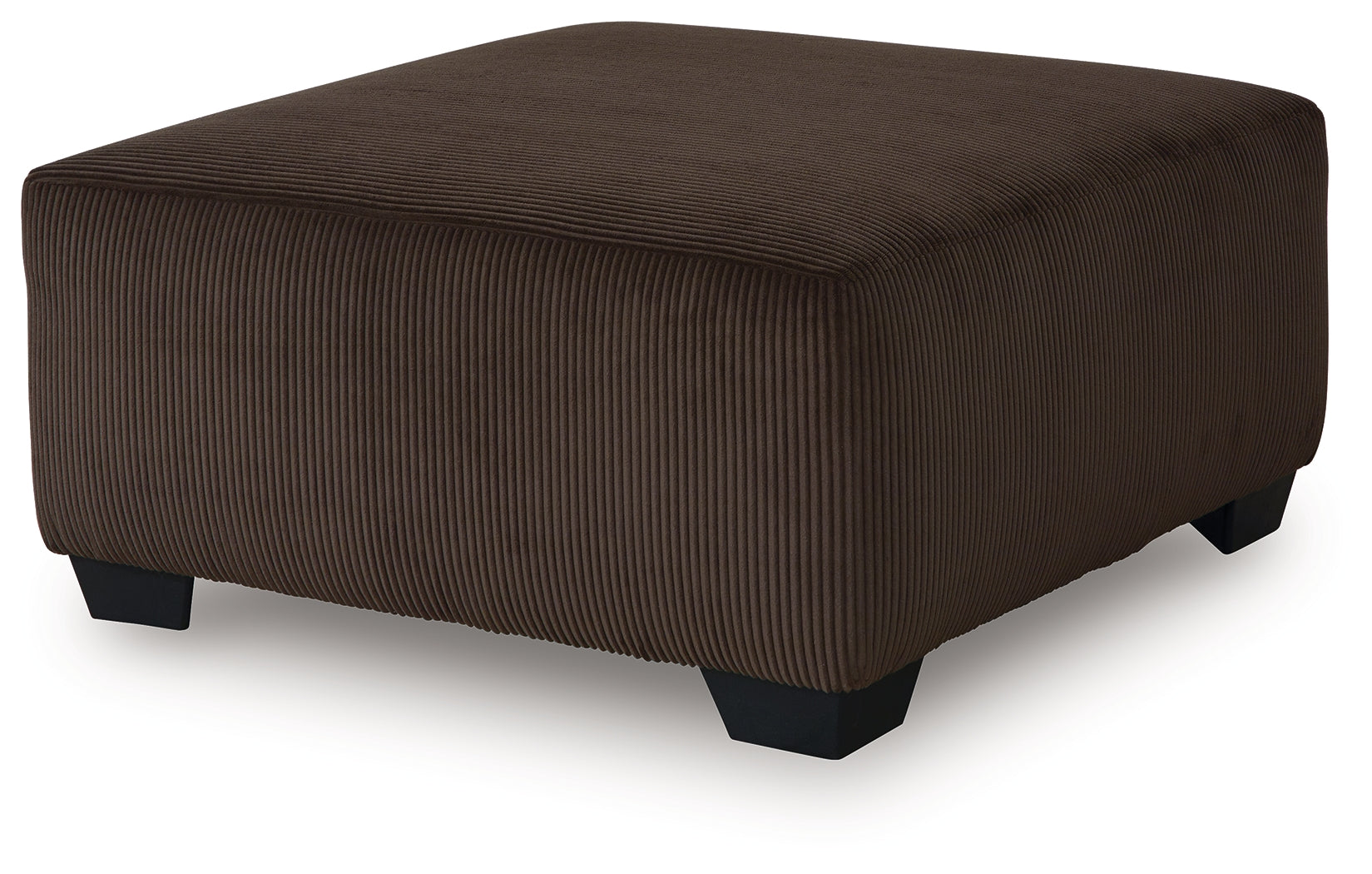 Kimlee Chocolate Velvet Oversized Accent Ottoman