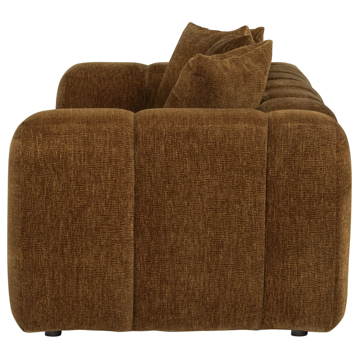 Lazaro Fabric Upholstered Wide Channel Loveseat Bronze — product image 5