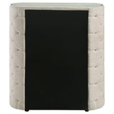 Sonya 5-drawer Upholstered Bedroom Chest of Drawers Ivory