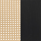Lanewood Polyethylene Pe Rattan Upholstered Metal King Bed Black
