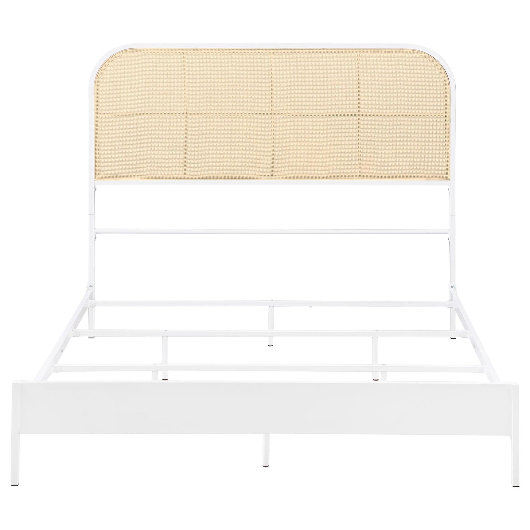 Amherst Radio Weave Rattan Metal Full Bed White