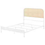 Amherst Radio Weave Rattan Metal Full Bed White