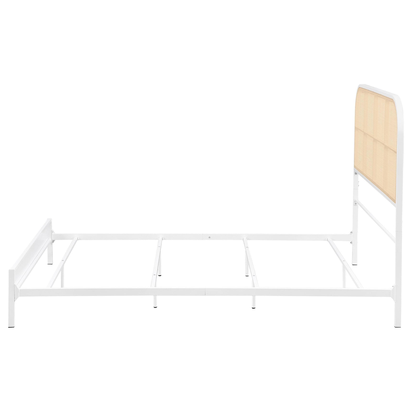 Amherst Radio Weave Rattan Metal Full Bed White