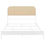 Amherst Radio Weave Rattan Metal King Bed White