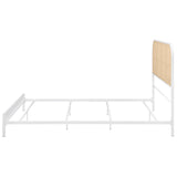 Amherst Radio Weave Rattan Metal King Bed White