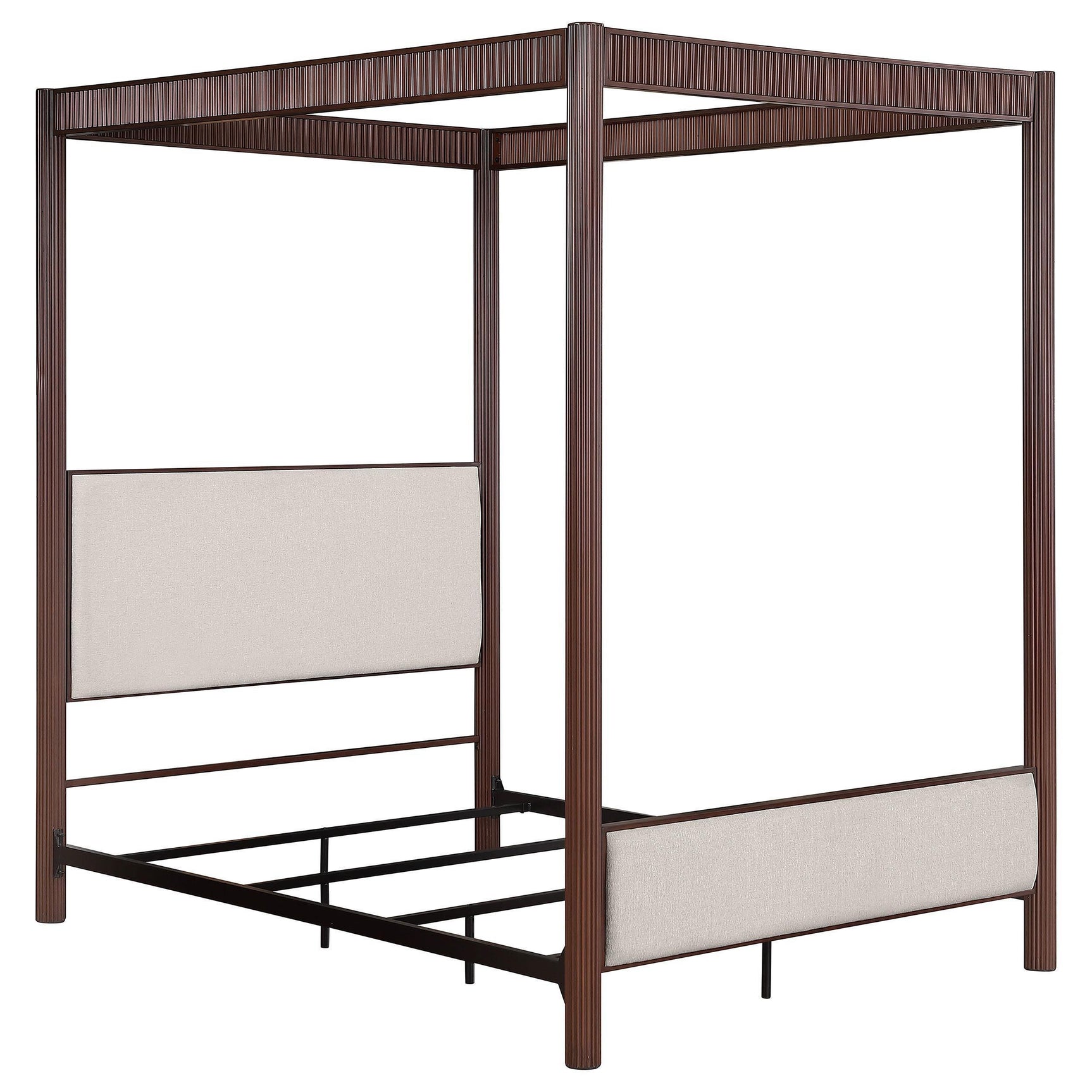 Zimmerlee 89-inch Metal King Canopy Bed Rust Brown