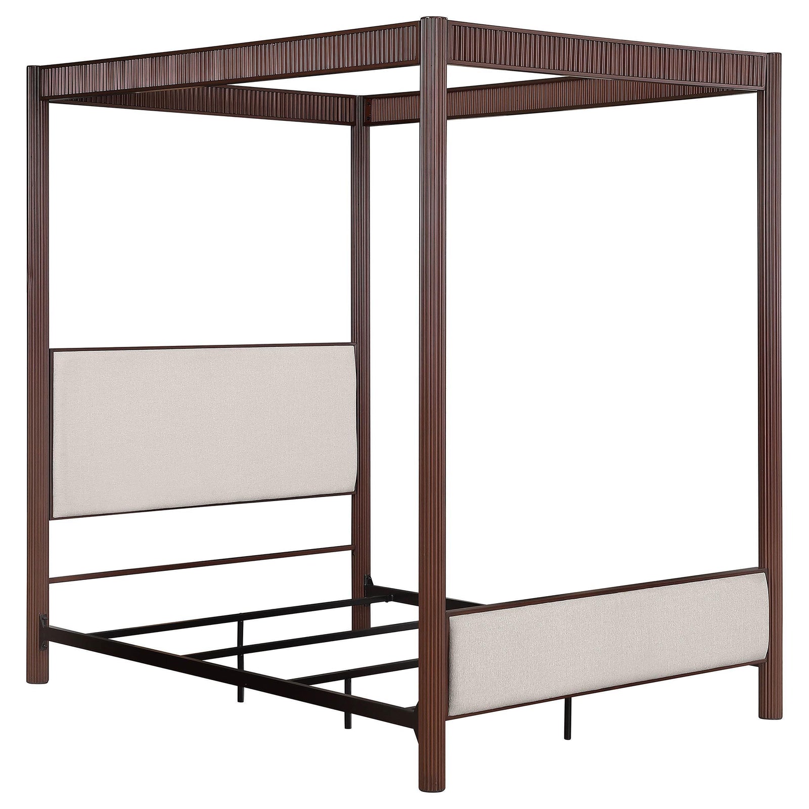 Zimmerlee 89-inch Metal King Canopy Bed Rust Brown