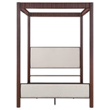 Zimmerlee 89-inch Metal King Canopy Bed Rust Brown