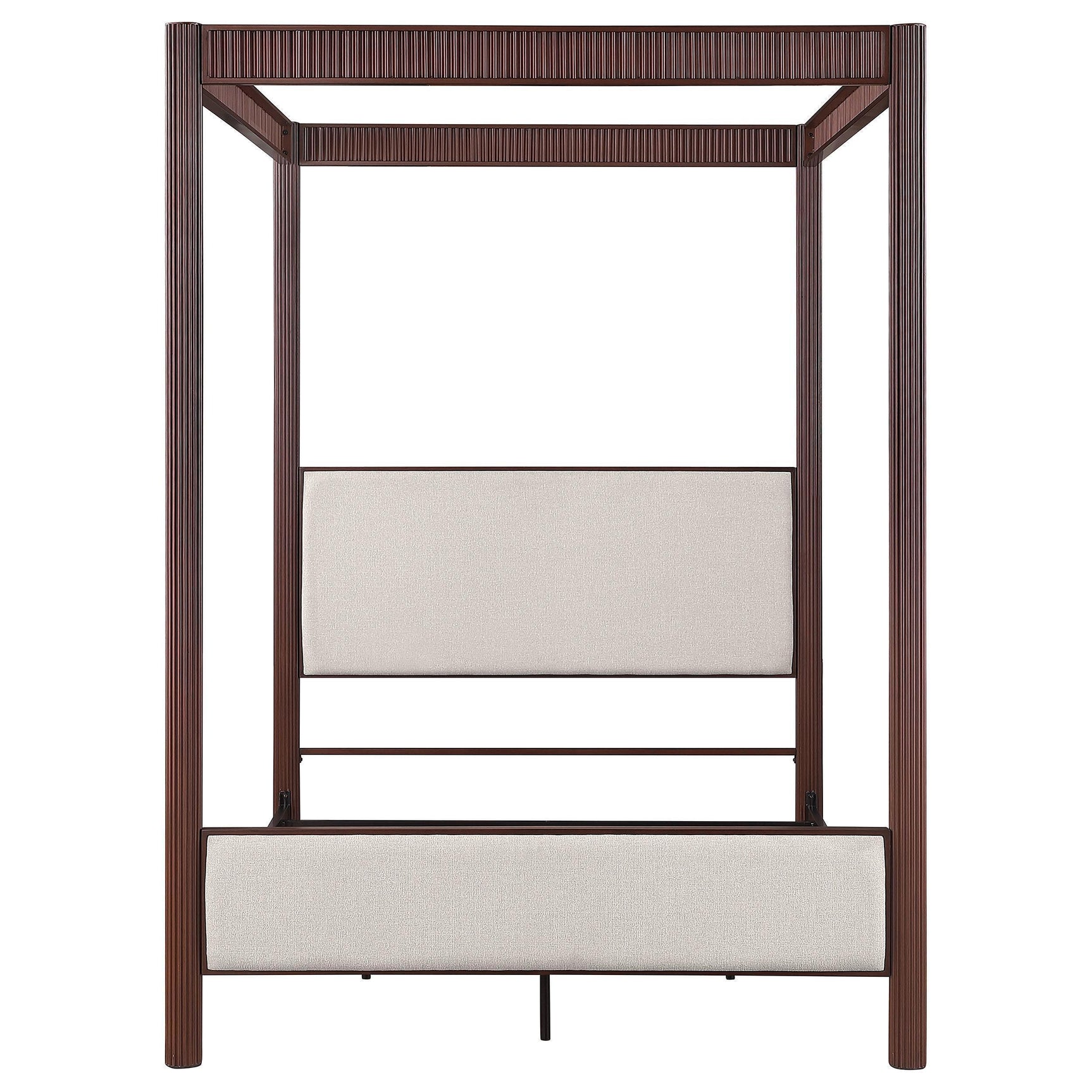 Zimmerlee 89-inch Metal King Canopy Bed Rust Brown