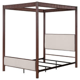 Zimmerlee 89-inch Metal King Canopy Bed Rust Brown