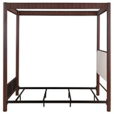 Zimmerlee 89-inch Metal King Canopy Bed Rust Brown