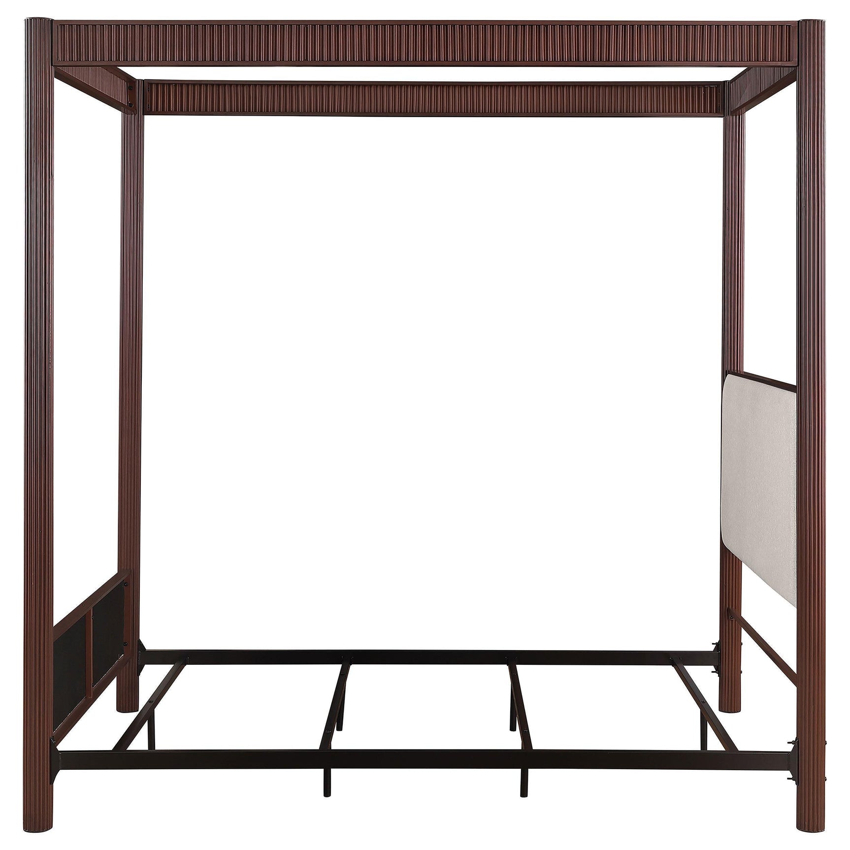 Zimmerlee 89-inch Metal King Canopy Bed Rust Brown