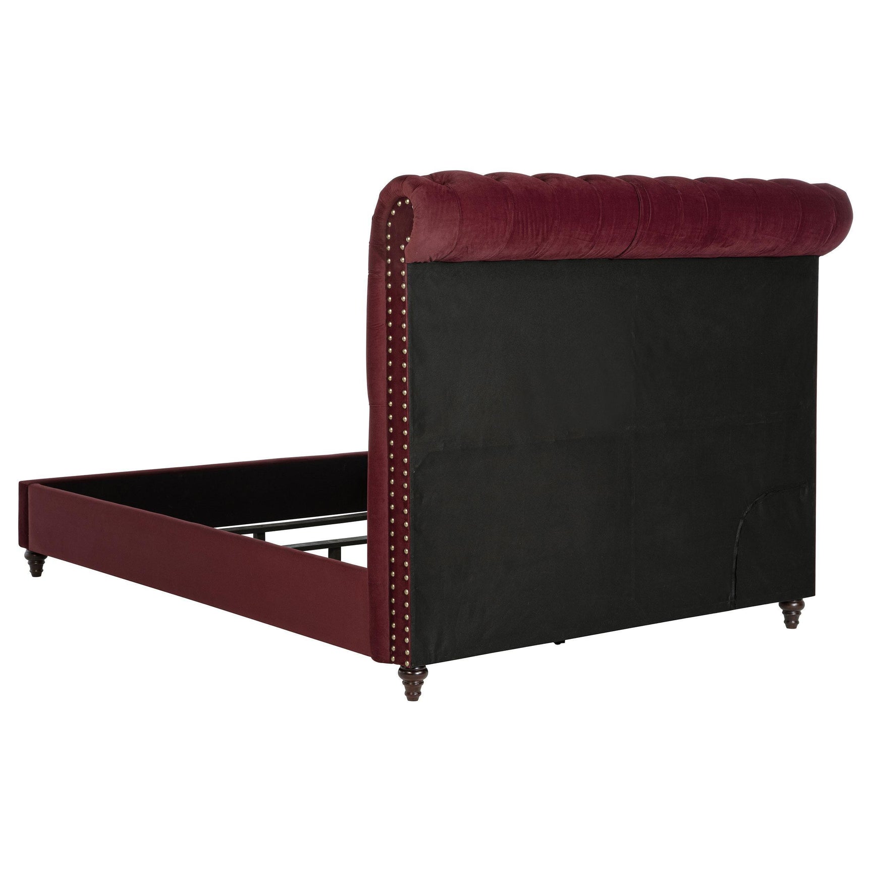 Devon 57-inch Upholstered King Panel Bed Wine Red