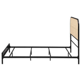Amherst Radio Weave Rattan Metal Full Bed Black